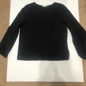 Pebble And Stone Black Peasant Top
